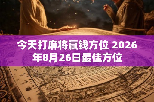 今天打麻将赢钱方位 2026年8月26日最佳方位