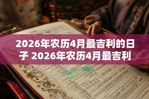 2026年农历4月最吉利的日子 2026年农历4月最吉利日是哪天
