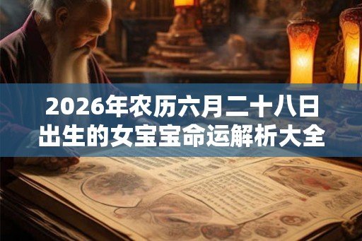 2026年农历六月二十八日出生的女宝宝命运解析大全