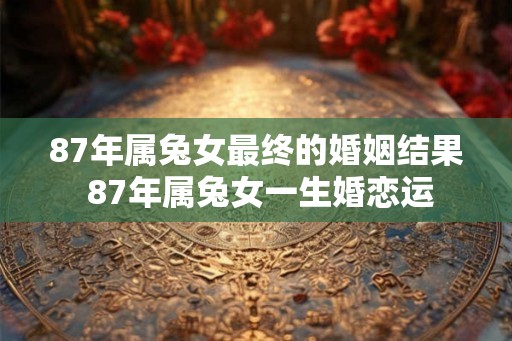 87年属兔女最终的婚姻结果 87年属兔女一生婚恋运 87年属兔女最终的婚姻结果 87年属兔女一生婚恋运