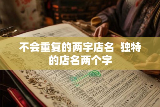 不会重复的两字店名  独特的店名两个字