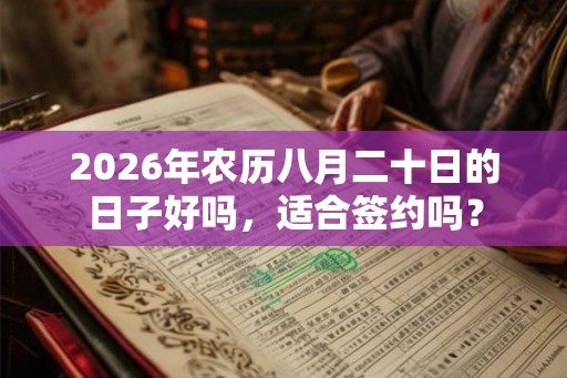 2026年农历八月二十日的日子好吗,适合签约吗? 2026年农历八月二十日的日子好吗,适合签约吗?