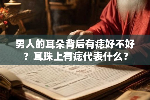 男人的耳朵背后有痣好不好?耳珠上有痣代表什么? 男人的耳朵背后有痣好不好?耳珠上有痣代表什么?