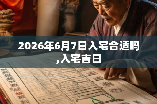 2026年6月7日入宅合适吗,入宅吉日