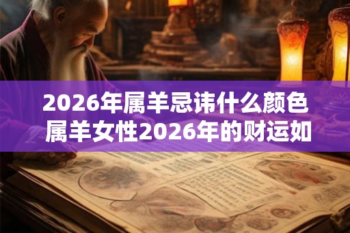 2026年属羊忌讳什么颜色 属羊女性2026年的财运如何呢 2026年属羊忌讳什么颜色 属羊女性2026年的财运如何呢