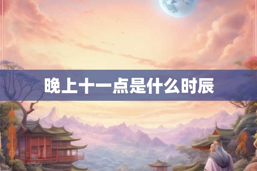 晚上十一点是什么时辰
