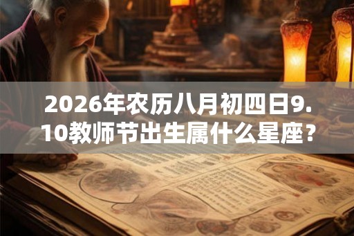 2026年农历八月初四日9.10教师节出生属什么星座？