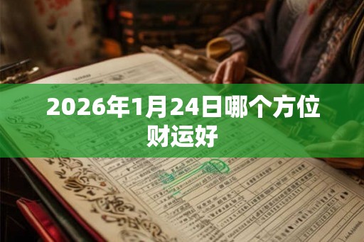 2026年1月24日哪个方位财运好