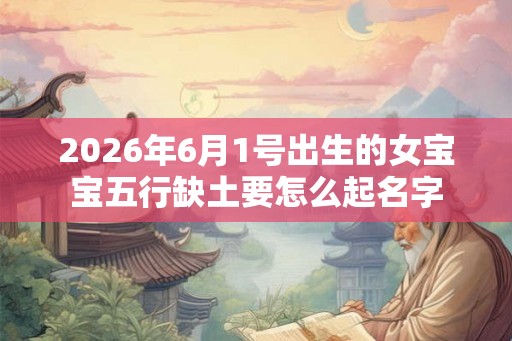 2026年6月1号出生的女宝宝五行缺土要怎么起名字