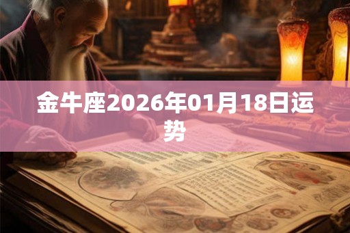 金牛座2026年01月18日运势