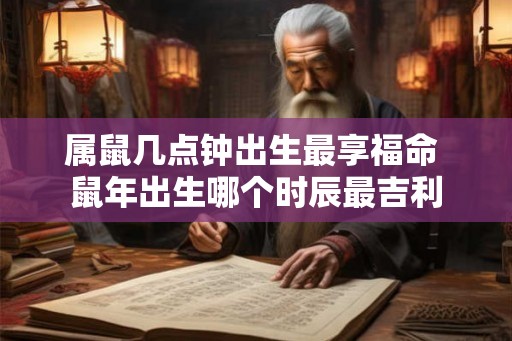 属鼠几点钟出生最享福命 鼠年出生哪个时辰最吉利