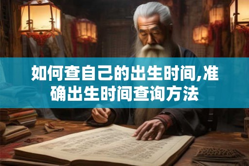 如何查自己的出生时间,准确出生时间查询方法