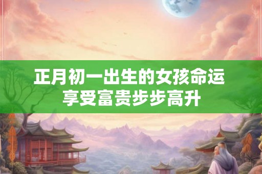 正月初一出生的女孩命运 享受富贵步步高升