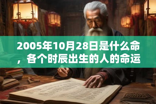 2005年10月28日是什么命，各个时辰出生的人的命运