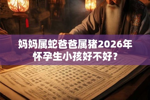妈妈属蛇爸爸属猪2026年怀孕生小孩好不好？