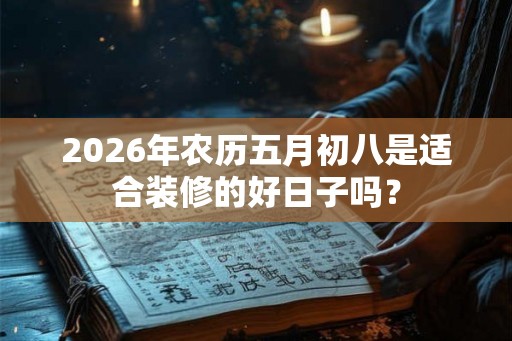 2026年农历五月初八是适合装修的好日子吗？