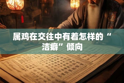 属鸡在交往中有着怎样的“洁癖”倾向 属鸡在交往中有着怎样的“洁癖”倾向