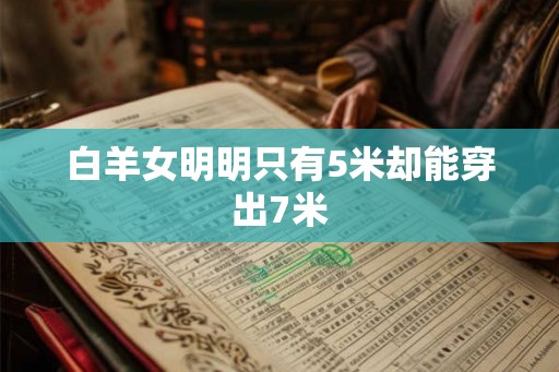 白羊女明明只有5米却能穿出7米 白羊女明明只有5米却能穿出7米