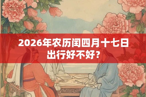 2026年农历闰四月十七日出行好不好？