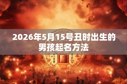 2026年5月15号丑时出生的男孩起名方法
