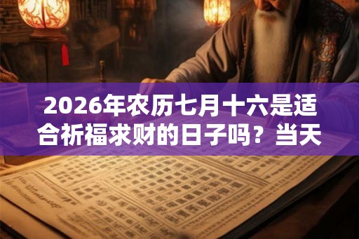 2026年农历七月十六是适合祈福求财的日子吗？当天卦象如何？