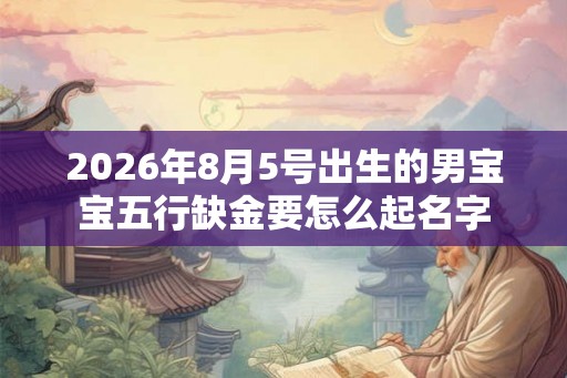 2026年8月5号出生的男宝宝五行缺金要怎么起名字
