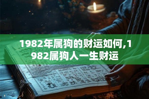 1982年属狗的财运如何,1982属狗人一生财运