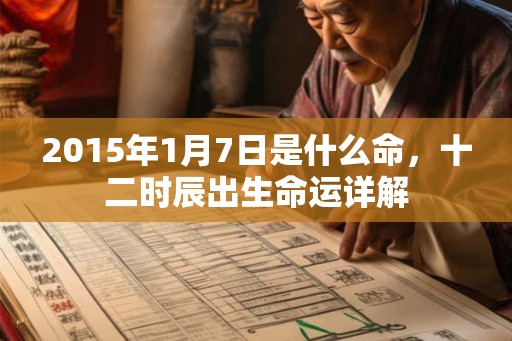 2015年1月7日是什么命，十二时辰出生命运详解