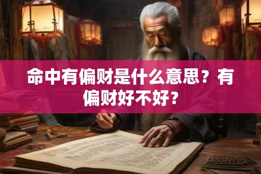 命中有偏财是什么意思？有偏财好不好？