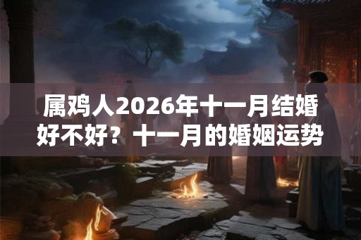 属鸡人2026年十一月结婚好不好？十一月的婚姻运势如何？