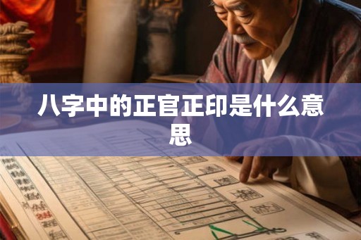 八字中的正官正印是什么意思