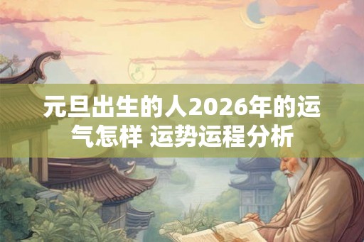 元旦出生的人2026年的运气怎样 运势运程分析 元旦出生的人2026年的运气怎样 运势运程分析