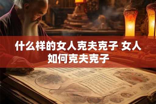 什么样的女人克夫克子 女人如何克夫克子