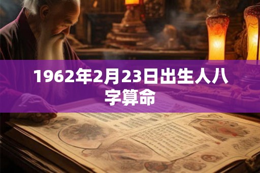 1962年2月23日出生人八字算命