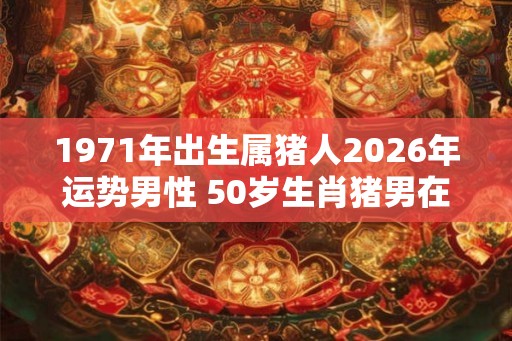 1971年出生属猪人2026年运势男性 50岁生肖猪男在2026年运气如何