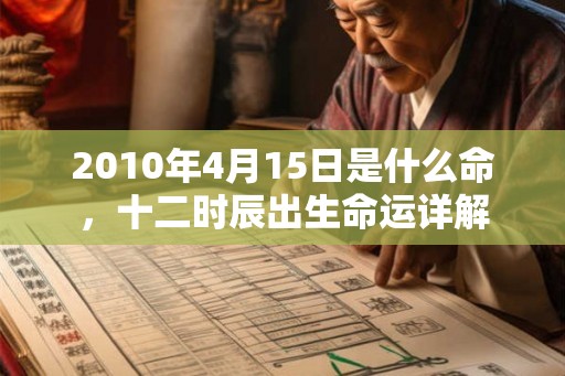 2010年4月15日是什么命，十二时辰出生命运详解