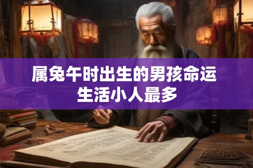 属兔午时出生的男孩命运 生活小人最多