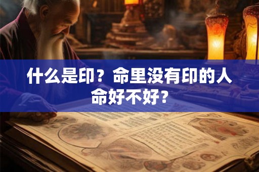 什么是印？命里没有印的人命好不好？