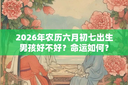 2026年农历六月初七出生男孩好不好？命运如何？