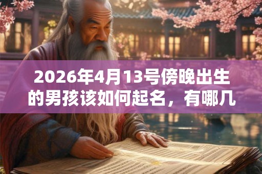 2026年4月13号傍晚出生的男孩该如何起名，有哪几种方法？