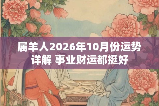 属羊人2026年10月份运势详解 事业财运都挺好