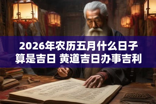2026年农历五月什么日子算是吉日 黄道吉日办事吉利吗