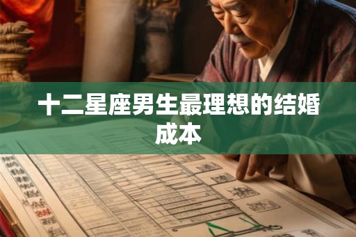 十二星座男生最理想的结婚成本
