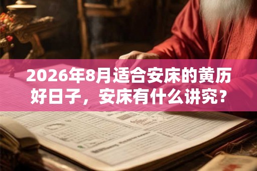 2026年8月适合安床的黄历好日子，安床有什么讲究？