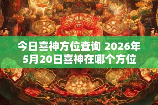 今日喜神方位查询 2026年5月20日喜神在哪个方位