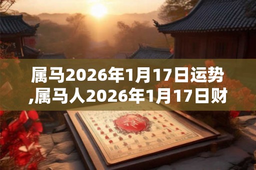 属马2026年1月17日运势,属马人2026年1月17日财运,生肖马2026年1月17日运势 属马2026年1月17日运势,属马人2026年1月17日财运,生肖马2026年1月17日运势