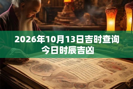 2026年10月13日吉时查询 今日时辰吉凶