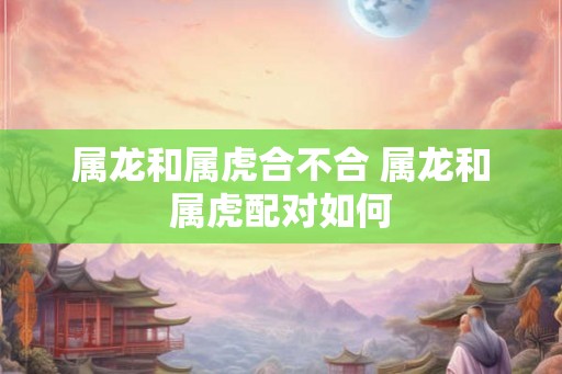 属龙和属虎合不合 属龙和属虎配对如何 属龙和属虎合不合 属龙和属虎配对如何