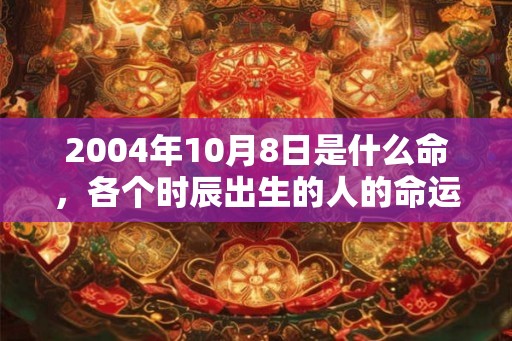 2004年10月8日是什么命,各个时辰出生的人的命运 2004年10月8日是什么命,各个时辰出生的人的命运