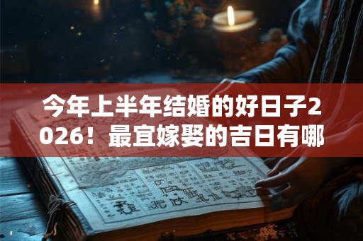 今年上半年结婚的好日子2026！最宜嫁娶的吉日有哪些